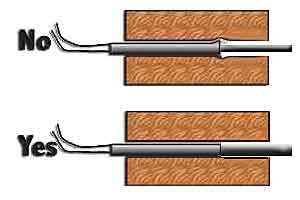 diagram showing the use of a tool to remove cartridge heater