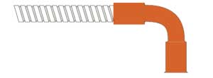 diagram of copper elbow hose option for Thermal Corporation strip heaters
